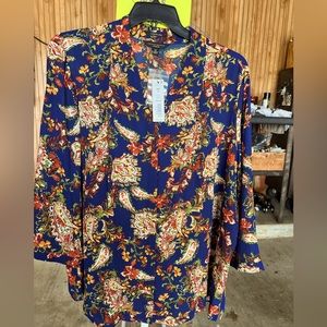 Beautiful Fall Paisley Blouse